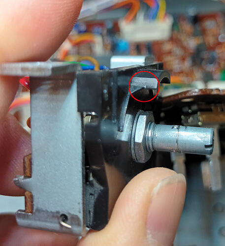 SH-101 bender spring slot (other side)